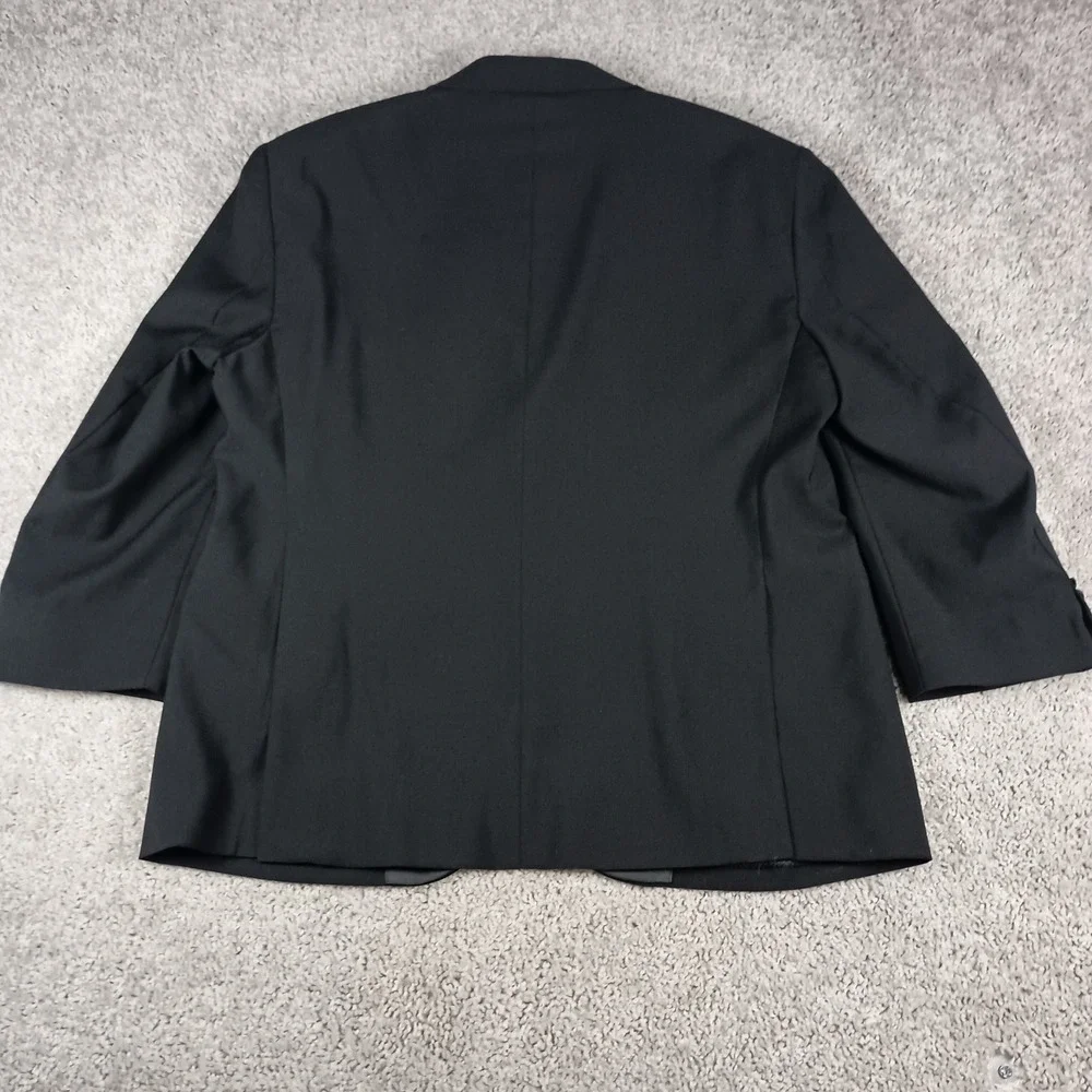 Pronto Uomo Platinum Blazer 44 Short Mens Black Wool Blend Modern Fit Stretch